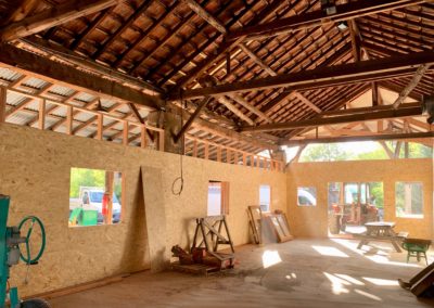 Création de bureau en ossature bois  dans une grange